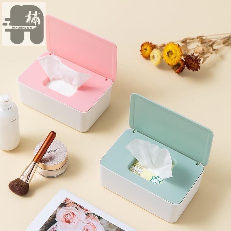 Hộp đựng khẩu trang-khăn giấy-khăn ướt giấy dán tường có nắp đậy chống bụi siêu hot