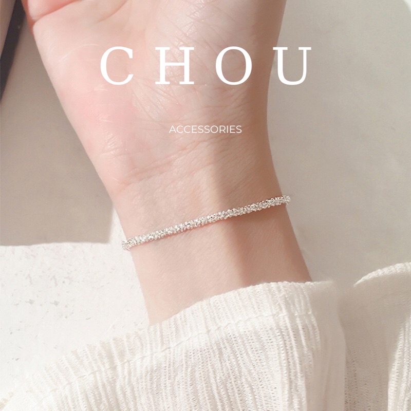 Lắc tay trơn basic lấp lánh | chou accessories |