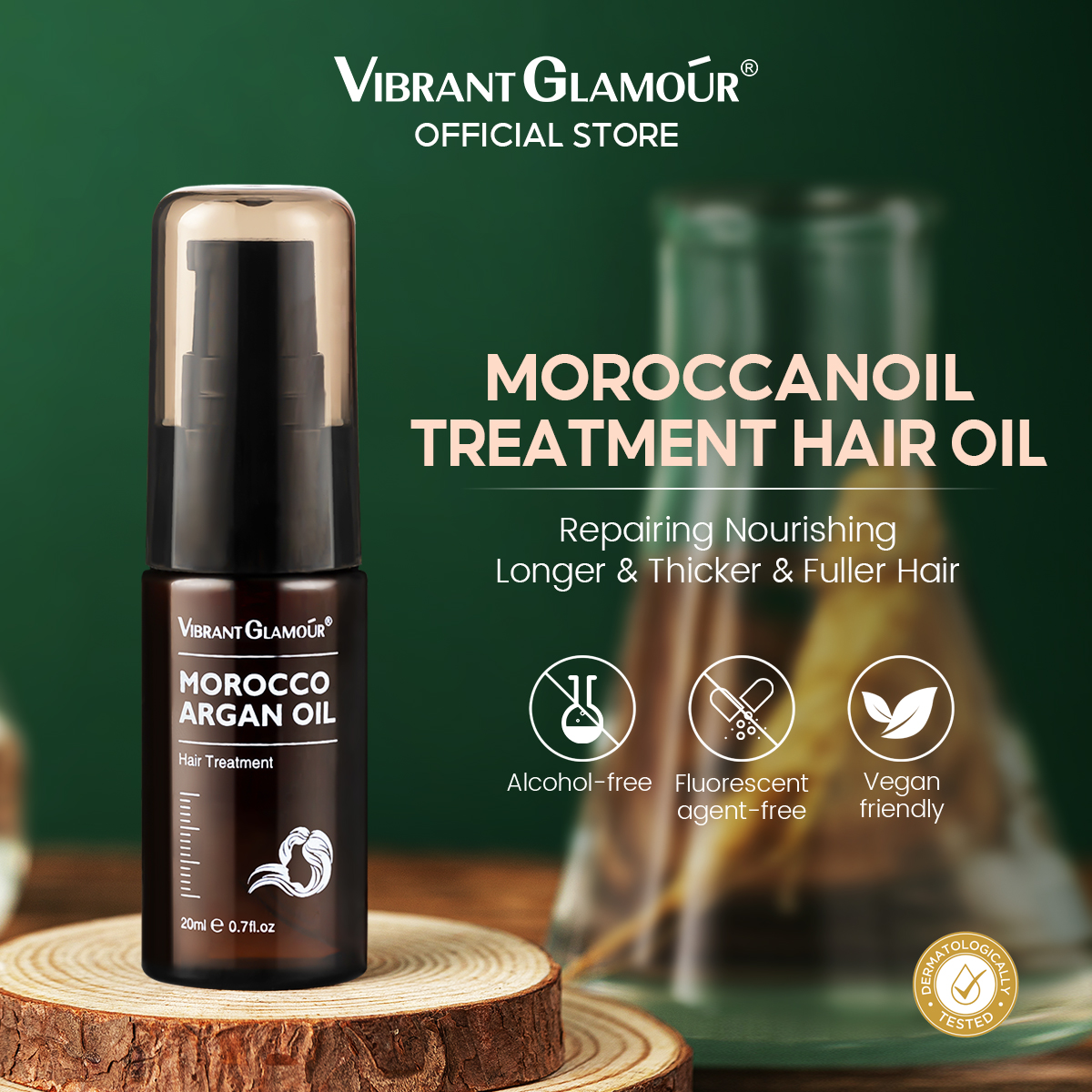 VIBRANT GLAMOUR dầu dưỡng tóc argan oil keratin chăm sóc tóc tinh dầu tóc serum dưỡng tóc 20ml