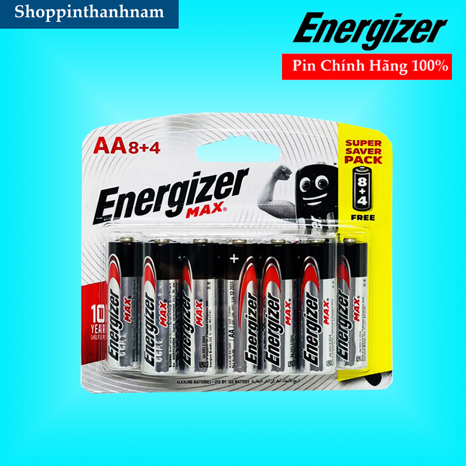 Pin AA Energizer Max Siêu Bền Chính Hãng Dung Lượng Cao Xuất Xứ Singapore