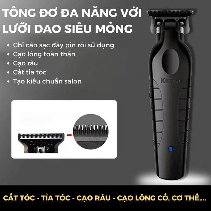 Tông đơ cắt tóc chấn viền tạo hình nghệ thuật km 2299