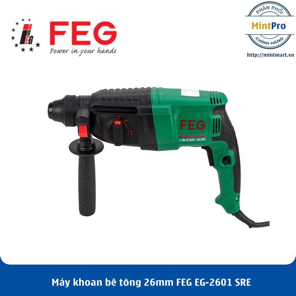 Máy khoan bê tông 26mm feg eg-2601 sre - hàng chính hãng