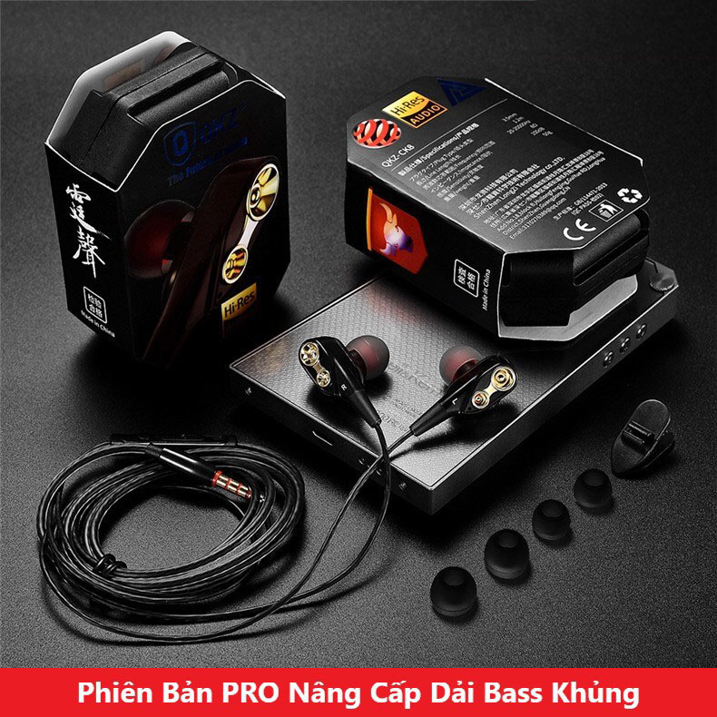 Tai Nghe Nhét Tai Chống Ồn QKZ CK8 Full hộp Nghe Nhạc Chơi Game Cực Đã Có Mic Đàm Thoại