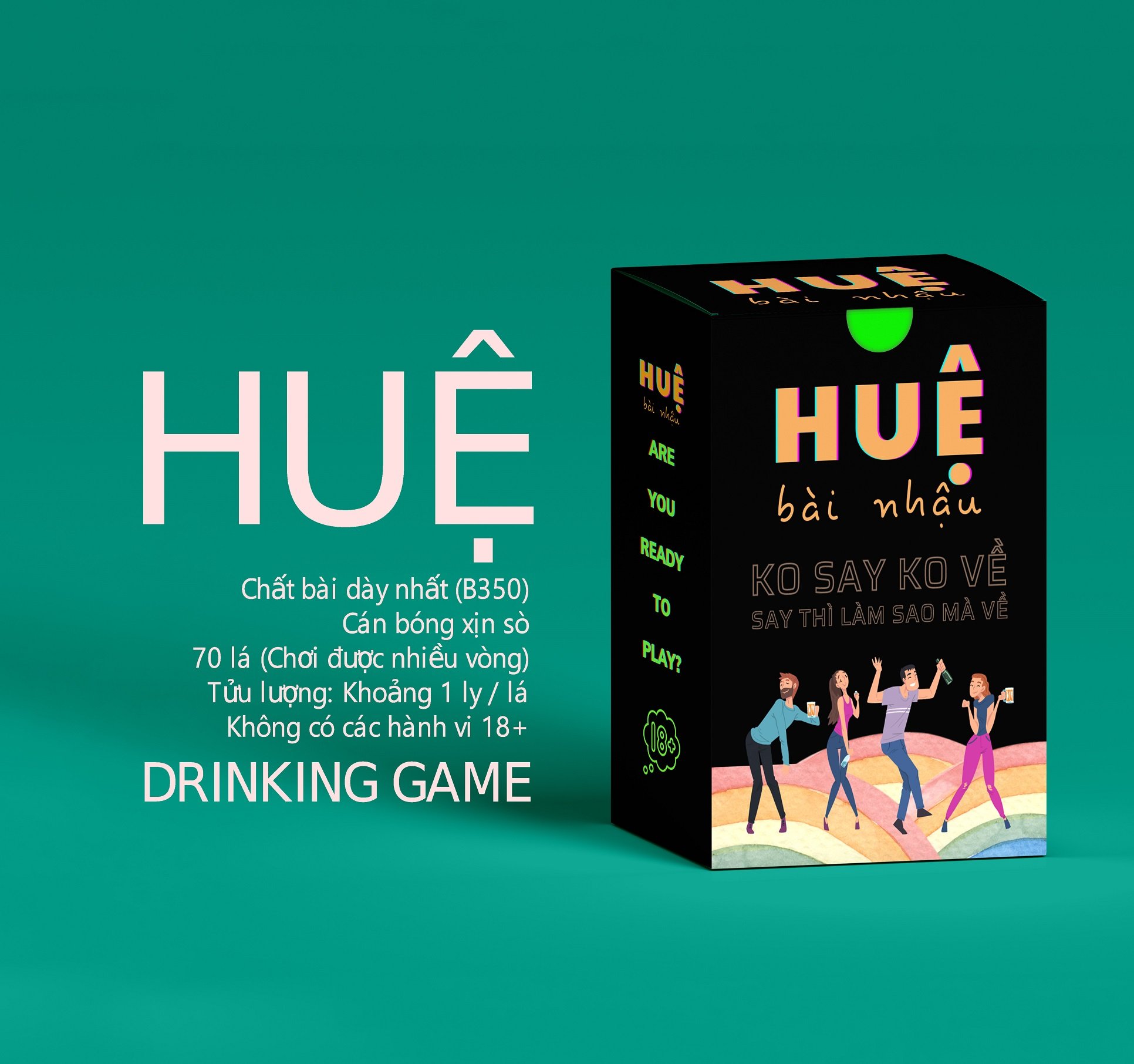 Bộ bài huệ 70 lá - drinking game không say không về