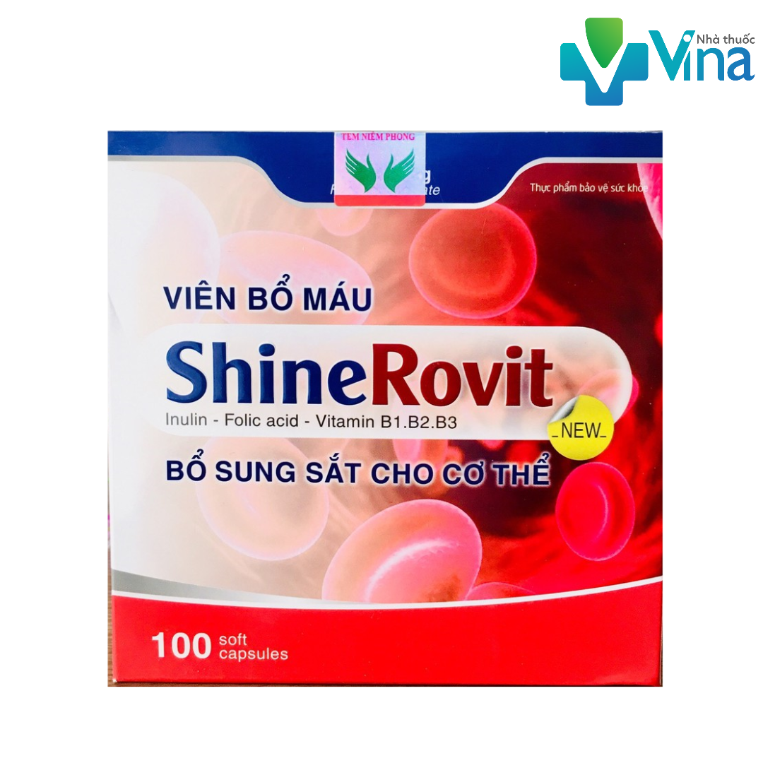 Viên bổ máu shine rovit- bổ sung sắt cho cơ thể hộp 100 viên