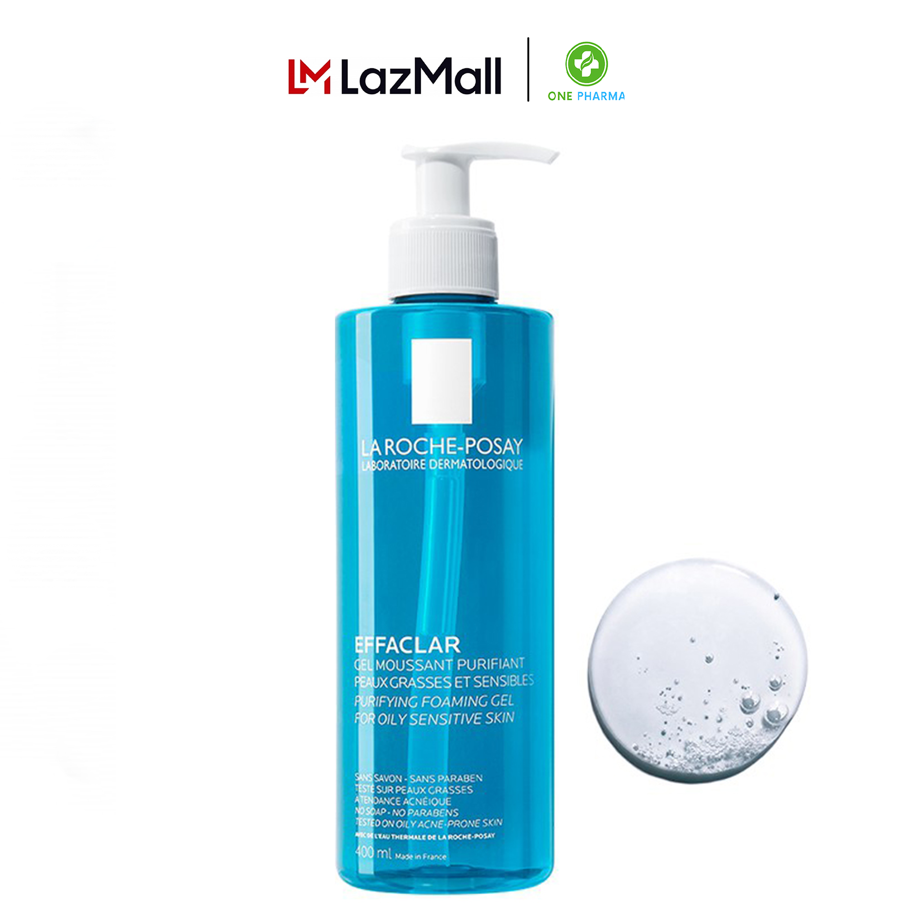 Sữa rửa mặt tạo bọt la roche-posay effaclar cho da dầu nhạy cảm 400ml