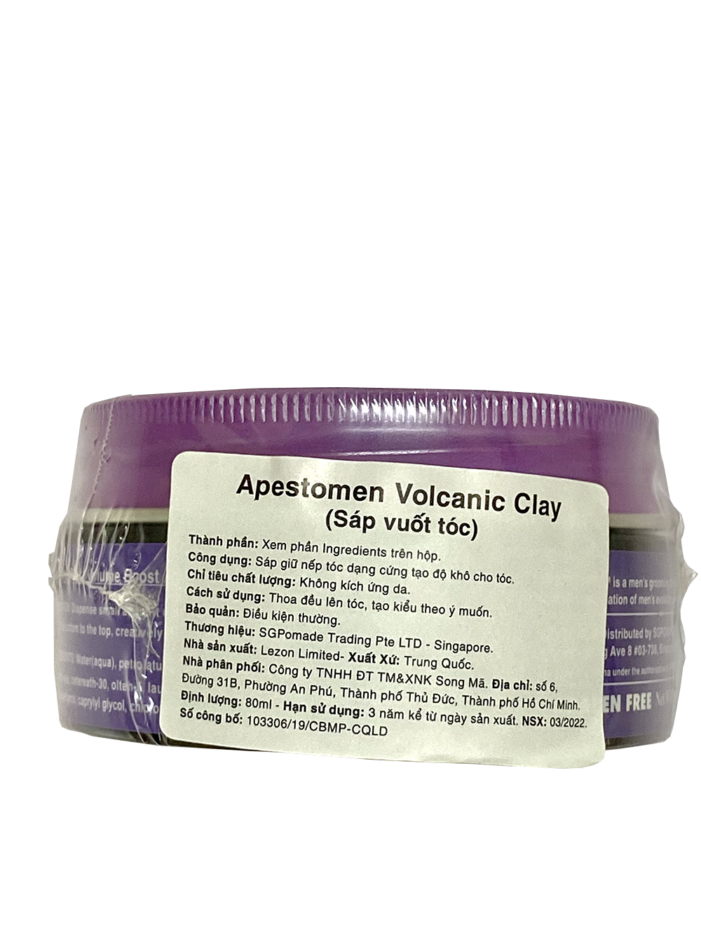 Combo 8 lọ sáp vuốt tóc nam apestomen volcanic clay 80g