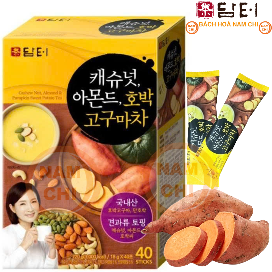 [HỘP 40 GÓI] Ngũ Cốc DAMTUH KHOAI LANG BÍ ĐỎ 720g - Hàn Quốc
