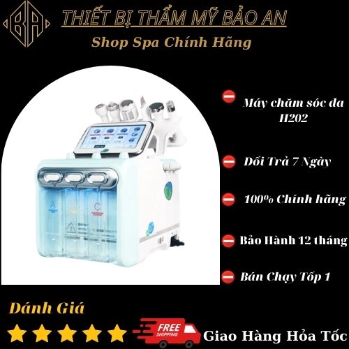Máy chăm sóc da 6in1 aqua H202 chuyên dùng trong spa TMV vv