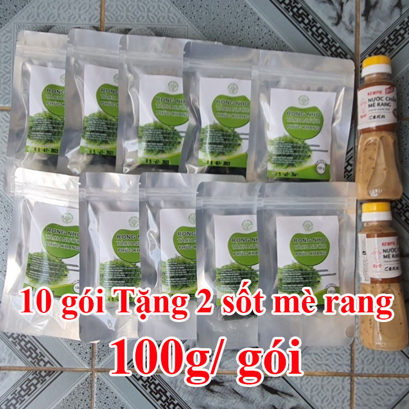 1Kg rong nho tách nước Nha Trang (100g/ gói) - Organic Hương Quê