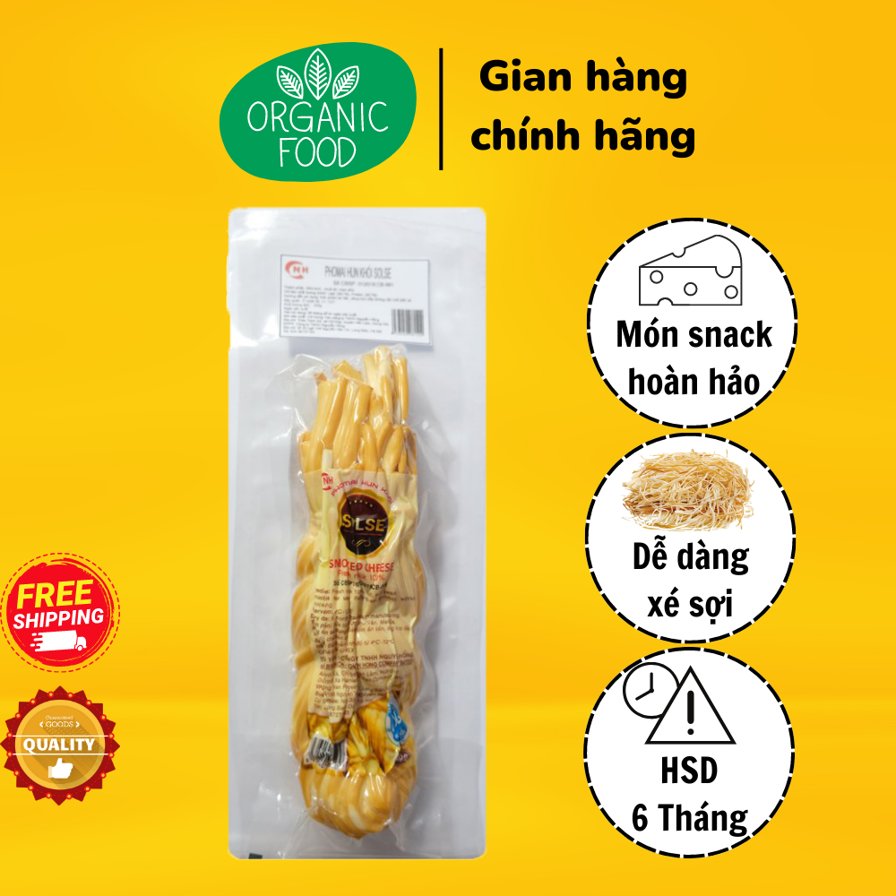 Phô Mai Dây Hun Khói Solse 100g và 200g (Phô mai sợi xông khói) - Smoked string cheese - Phù hợp cho cả người ăn chay