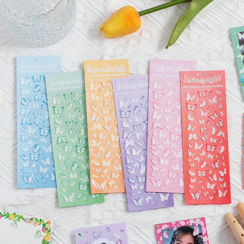 Sticker Butterfly hình dán bươm bướm trang trí sổ tay toploader | BST148