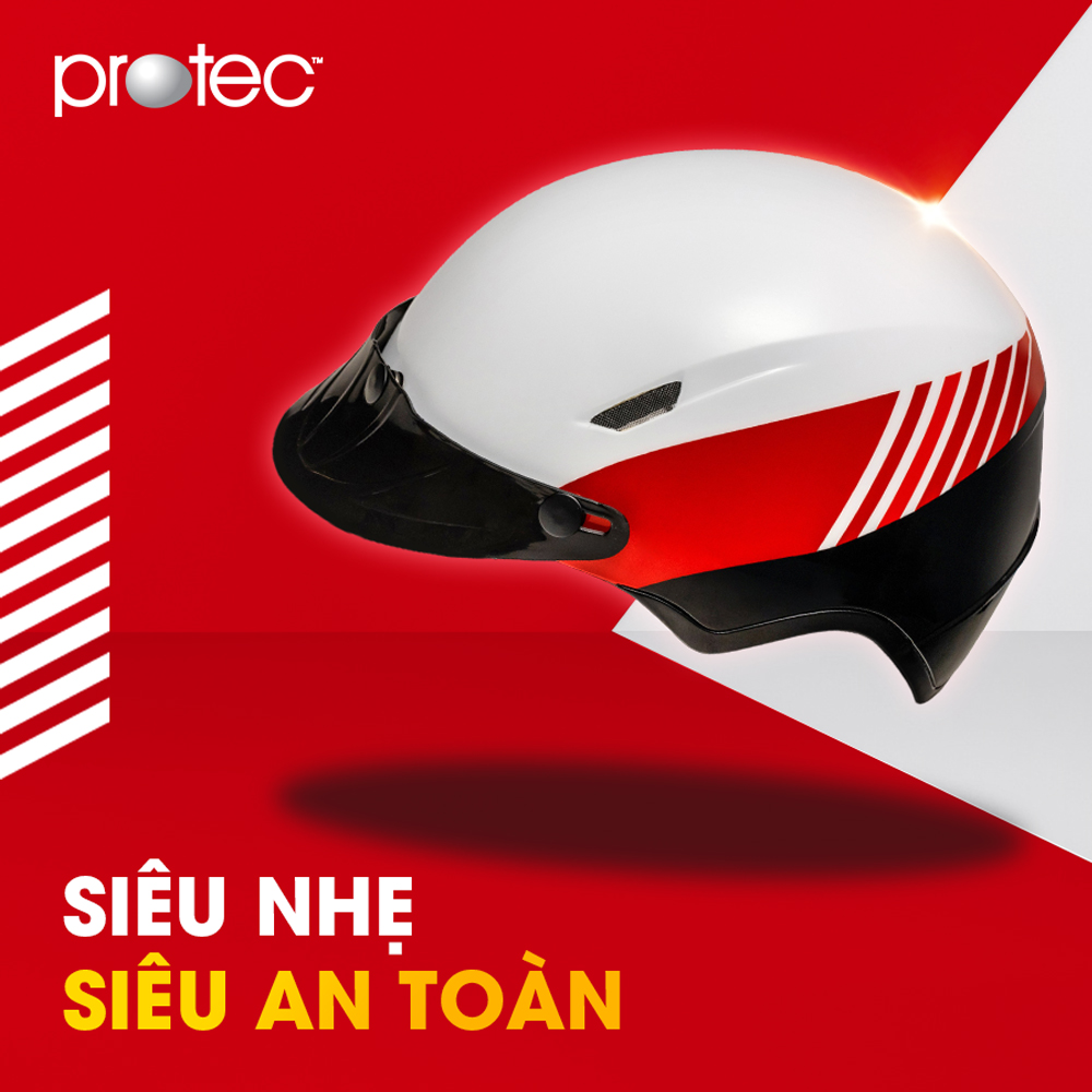 [Voucher Freeship Max] Mũ Bảo Hiểm Siêu Nhẹ Protec IM01 - Có Chức Năng Tăng Giảm Vòng Đầu, Tháo Được Lót.