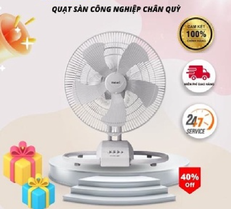 Quạt sàn công nghiệp chân quỳ 18'' hatari it18m2 - hàng chính hãng - màu ngẫu nhiên