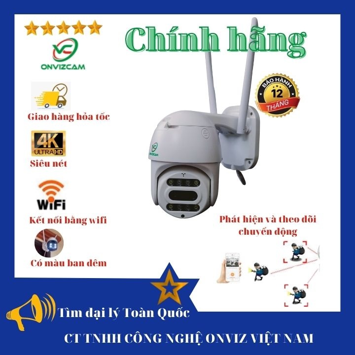 Camera ip wifi carecam cc5022/kk66 chính hãng onviz siêu zoom 10x mẫu mới bảo hành 12 tháng