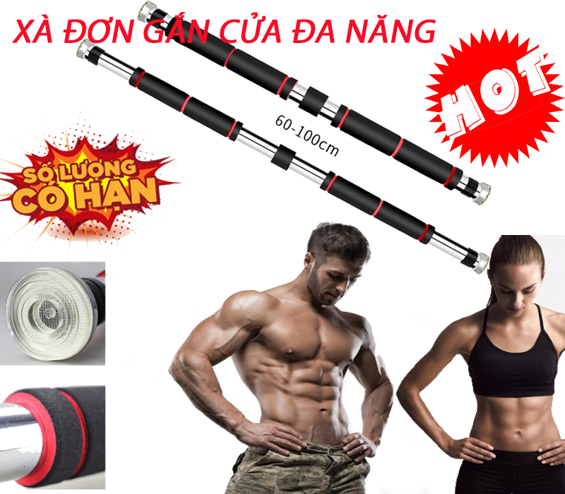 Thể Dục Dụng Cụ, Đồ Tập Gym, Xà đơn Tập Tại Nhà, Xà Đơn Đa Năng, Tiện Lợi, Không Cần Khoan Đục, Chịu Lực Tốt - Giúp Cơ Thể Săn Chắc - Mua Ngay!!!