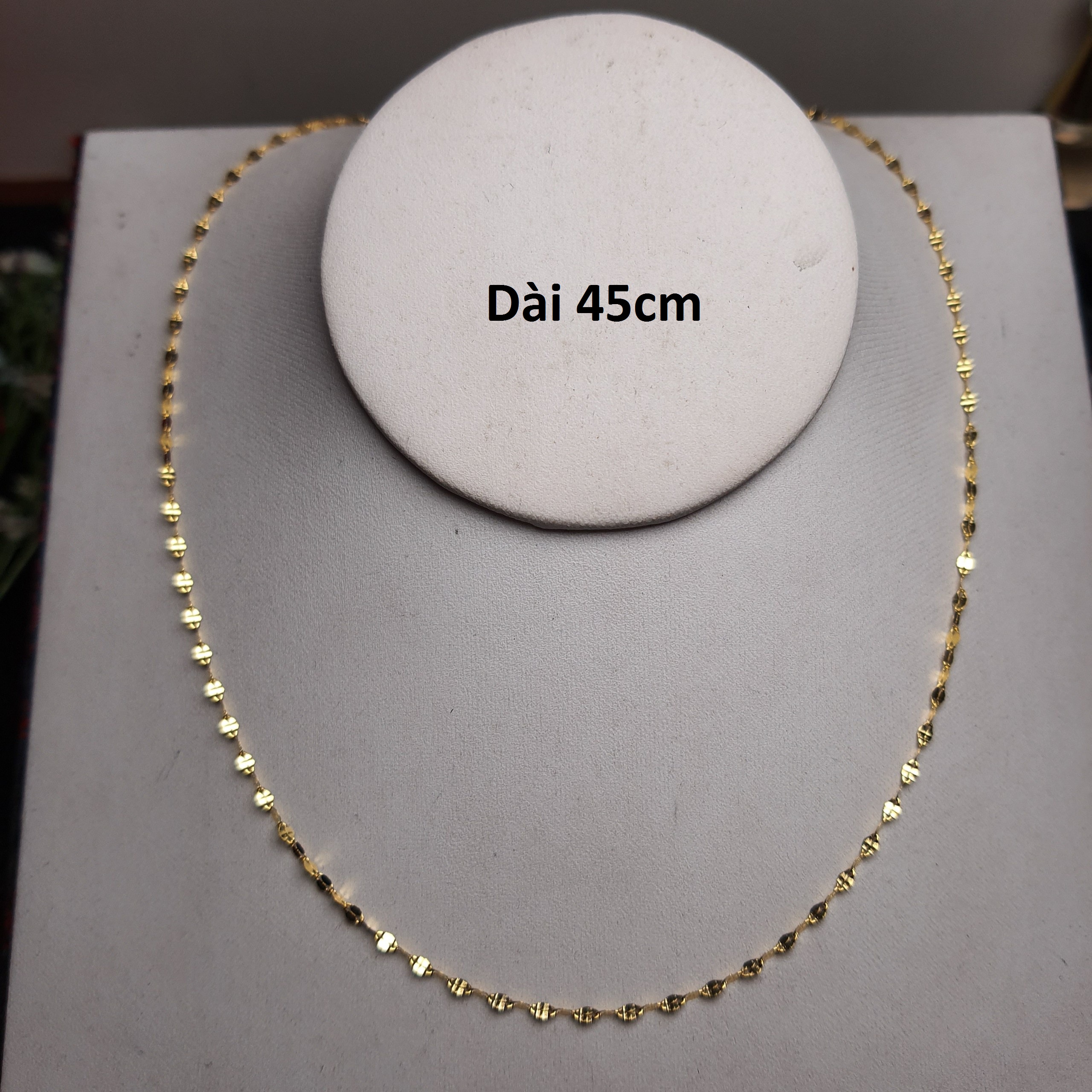 [Hoàn tiền 20%] Dây chuyền vàng tây kiểu chặn MS33