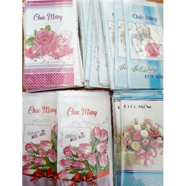 10 chiếc Thiệp Chúc Mừng Ngày Nhà Giáo Thiệp In Nổi 20/11 20/10 8/3 18.5X10Cm