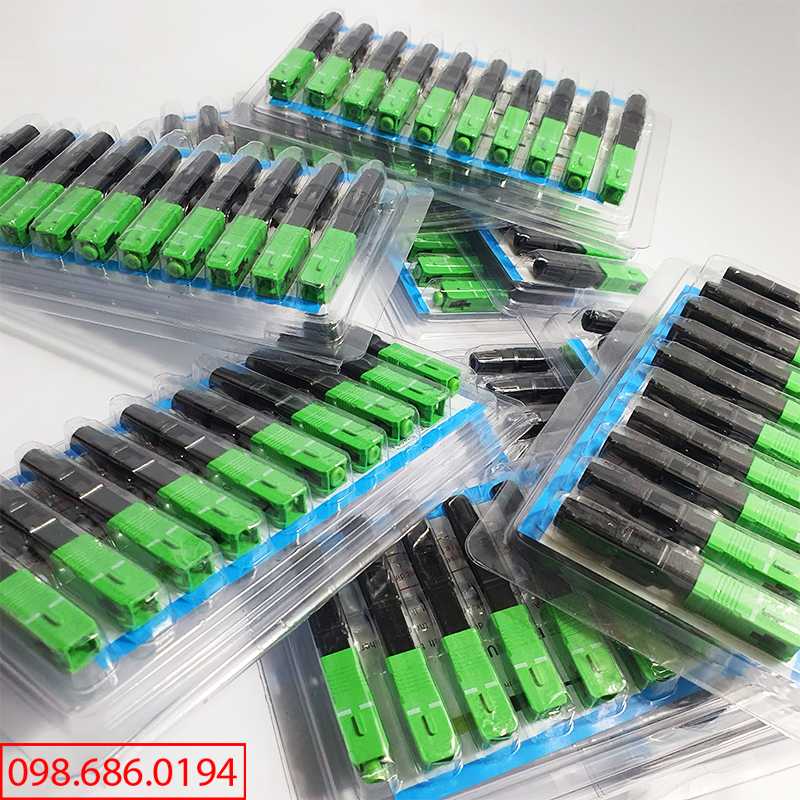 100 Đầu Fast Connect Đầu nối cáp quang nhanh FTTH SC SC APC