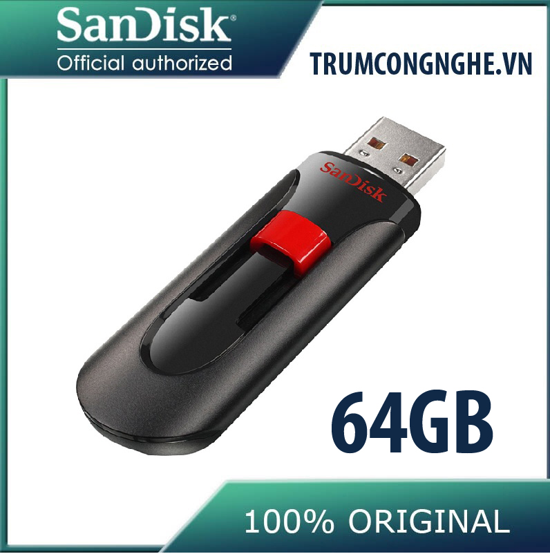 USB 3.0 64GB SanDisk CZ600 Cruzer Glide - Tốc độ cao
