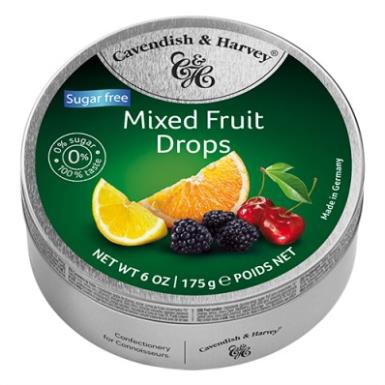 Kẹo c&h sugar free mixed fruit drops 175g