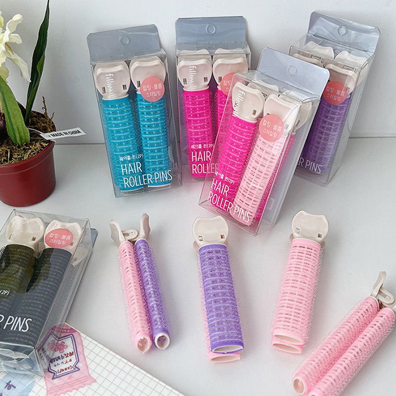 Set 2 kẹp phồng chân tóc mái tự dính, lô cuốn tóc tự dính tạo độ bồng bềnh chotóc hàn quốc lô cuốn tóc mái bay