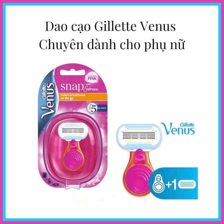 Dao cạo lông Gillette Venus Snap with Embrace kèm hộp đựng
