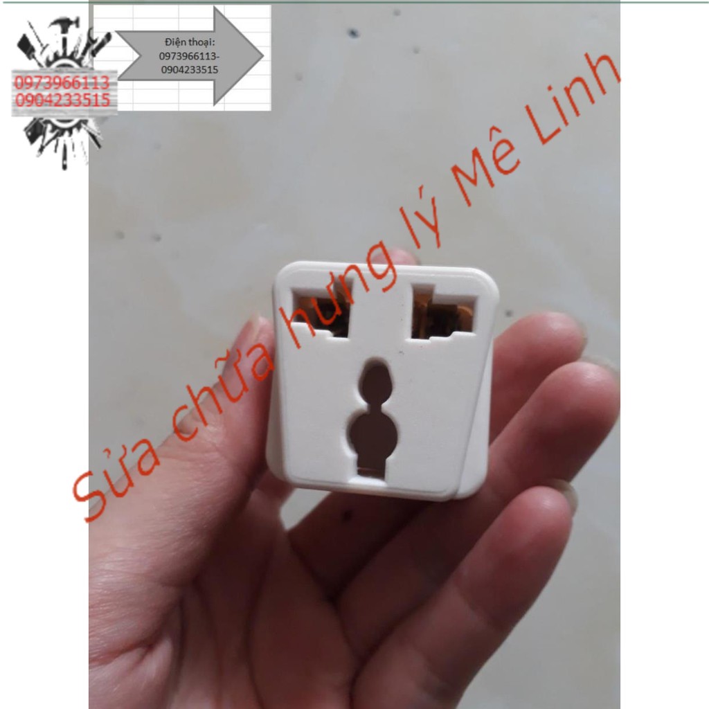 Phích cắm điện chuyển đổi 3 chân sang 2 chân