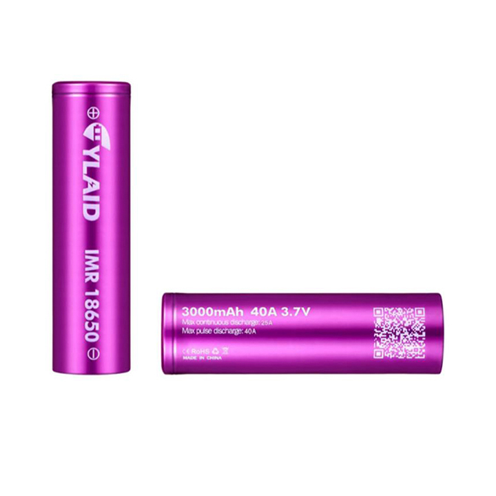 Pin sạc 18650 cylaid tím 3000mah 40a for mech and boxes mods