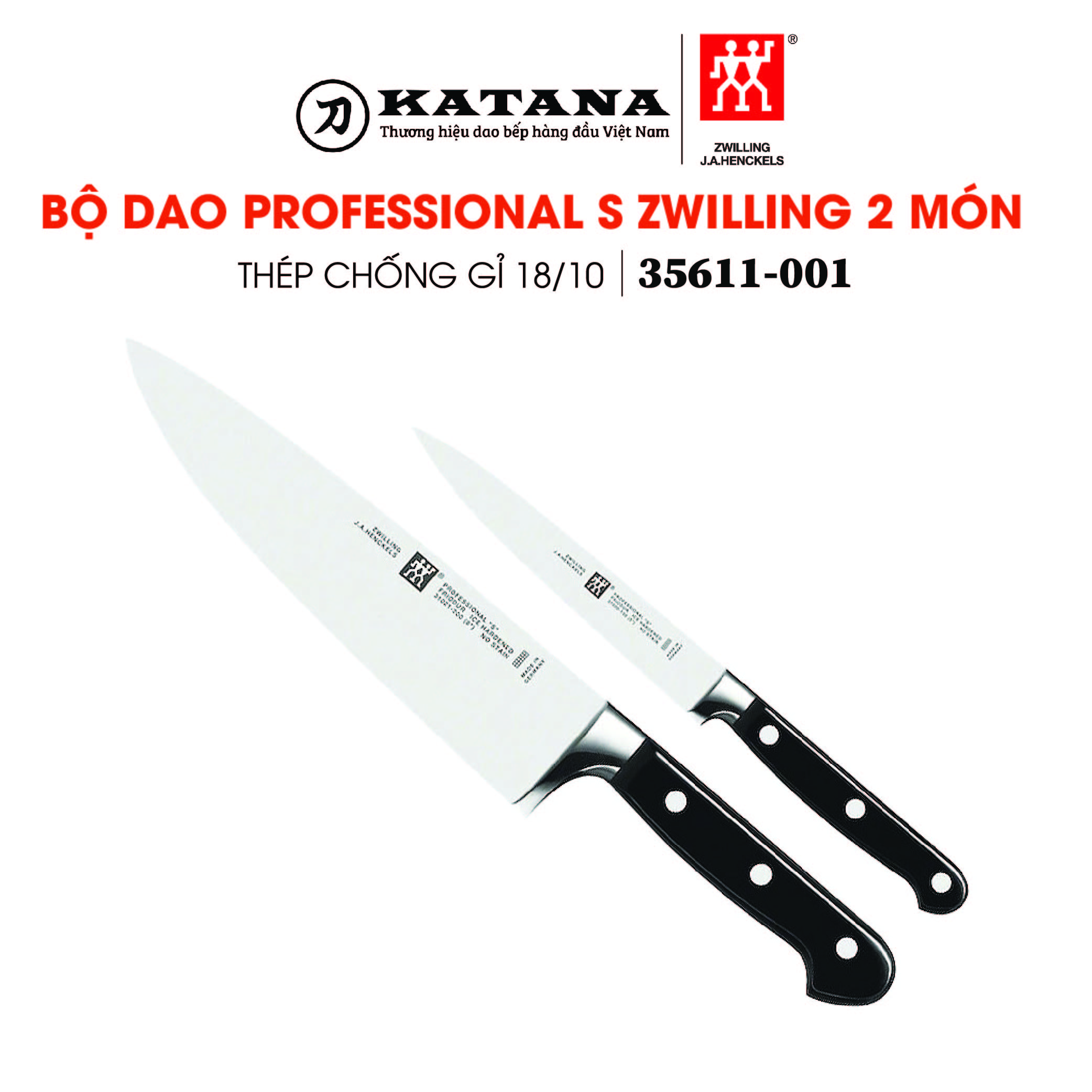 Zwilling - bộ dao professional s - 2 món
