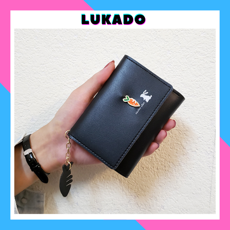Ví nữ mini cute học sinh giá rẻ đẹp đựng tiền nhiều ngăn bỏ túi Hàn Quốc cao cấp LUKADO VN13