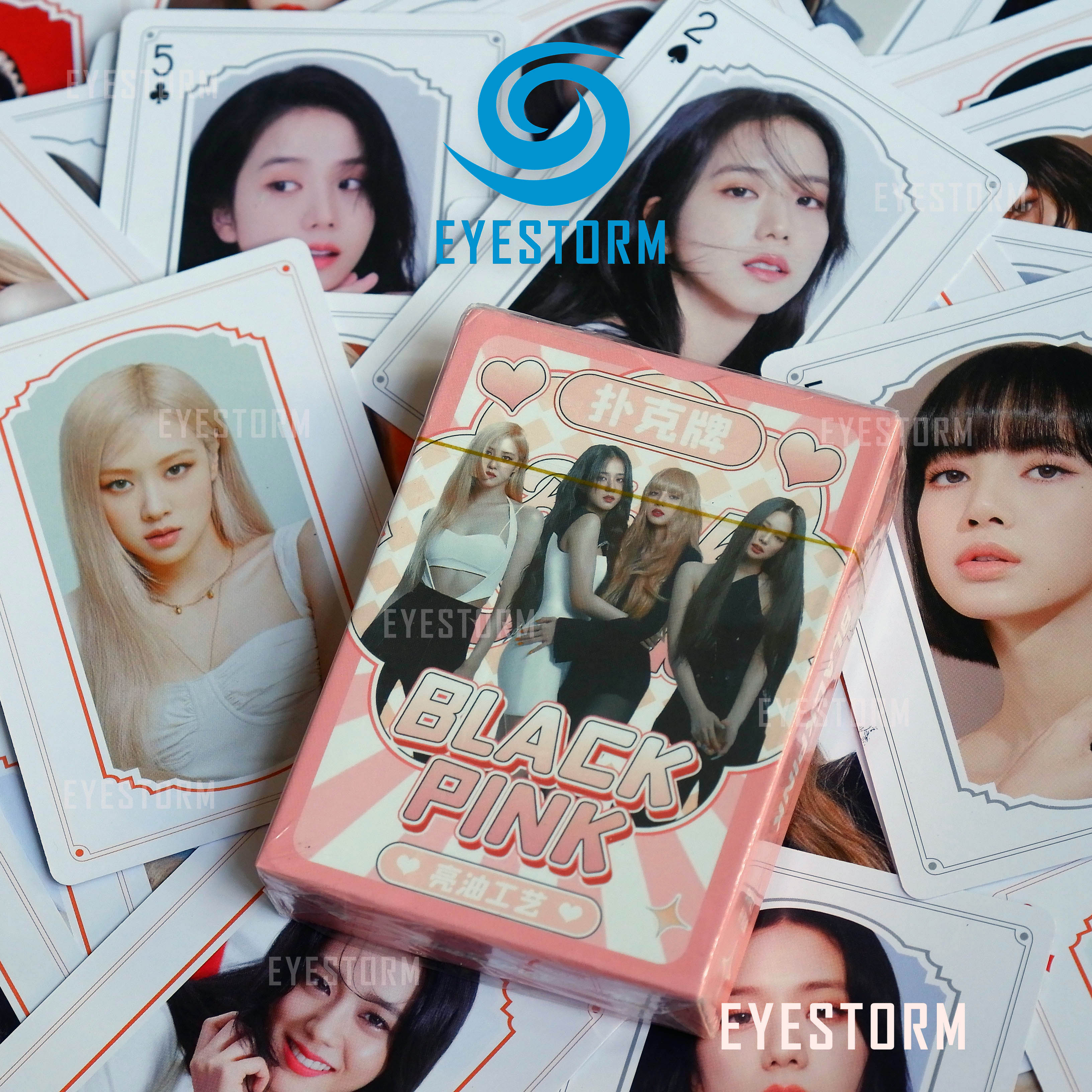 Bài tây blackpink thần tượng kpop lisa, jennie, jisoo, rose, tú lơ khơ, manga - poker hlw - 54 lá