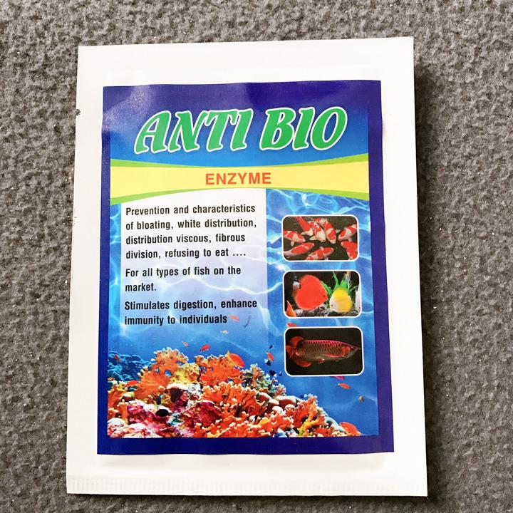 1 gói Men Tiêu Hóa Anti Bio Cho Cá Cảnh, Ngừa, Sình Bụng, Không Lo Âu, Cải Thiện Đường tiêu hóa Cho Cá