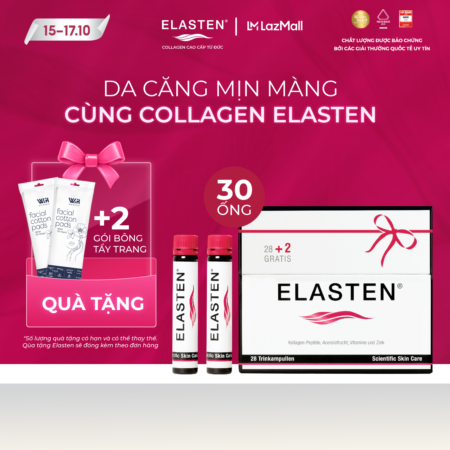 Collagen Elasten Thực Phẩm Bảo Vệ Sức Khỏe Giúp Da Căng Mịn, Chống Lão Hóa, Tóc Chắc Khỏe - Collagen Từ Đức