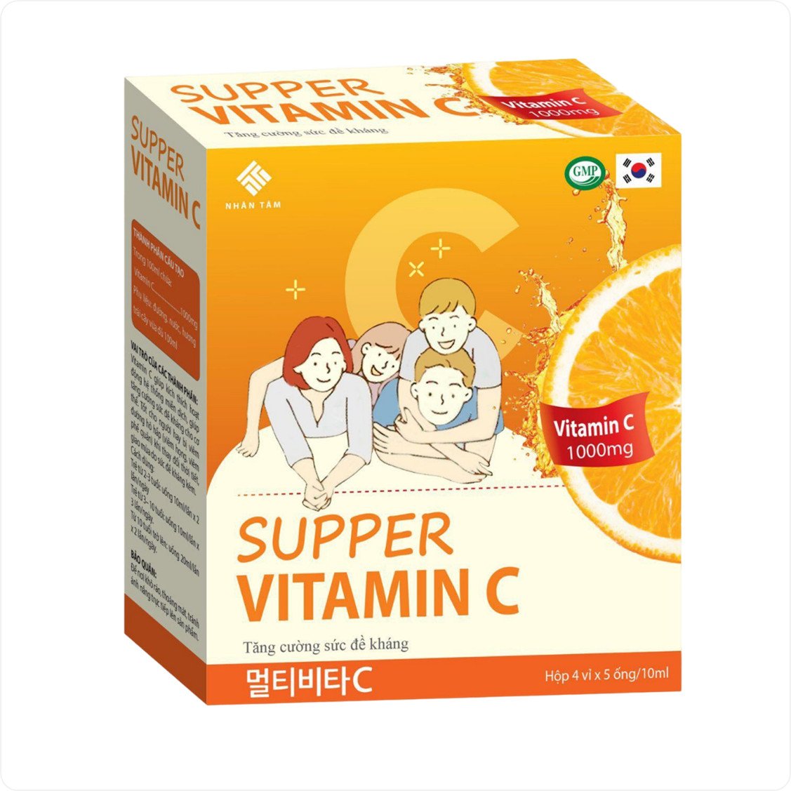 Ống uống Supper Vitamin C 1000mg bổ sung vitamin C hỗ trợ kích thích tiêu