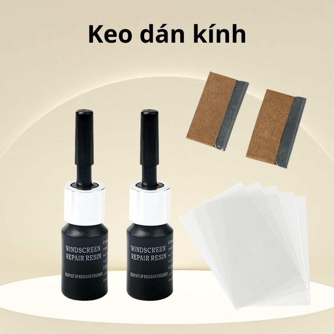 Keo dán kính ô tô dung dịch phục hồi vết nứt trên kính chắn gió xe ô tô dùng đèn uv