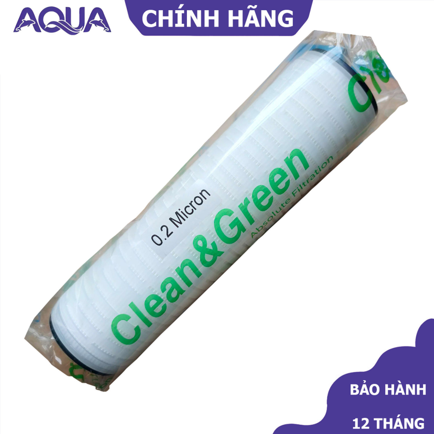 Lõi lọc vi sinh 10 inch 0.2 micron doe clean&green hàn quốc