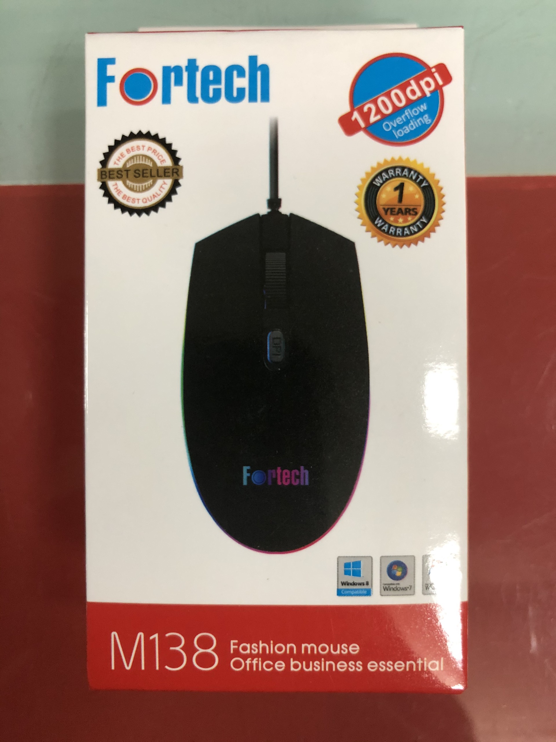 Chuột máy tính gaming led rgb fortech m138 cổng usb - hàng chính hãng fortech