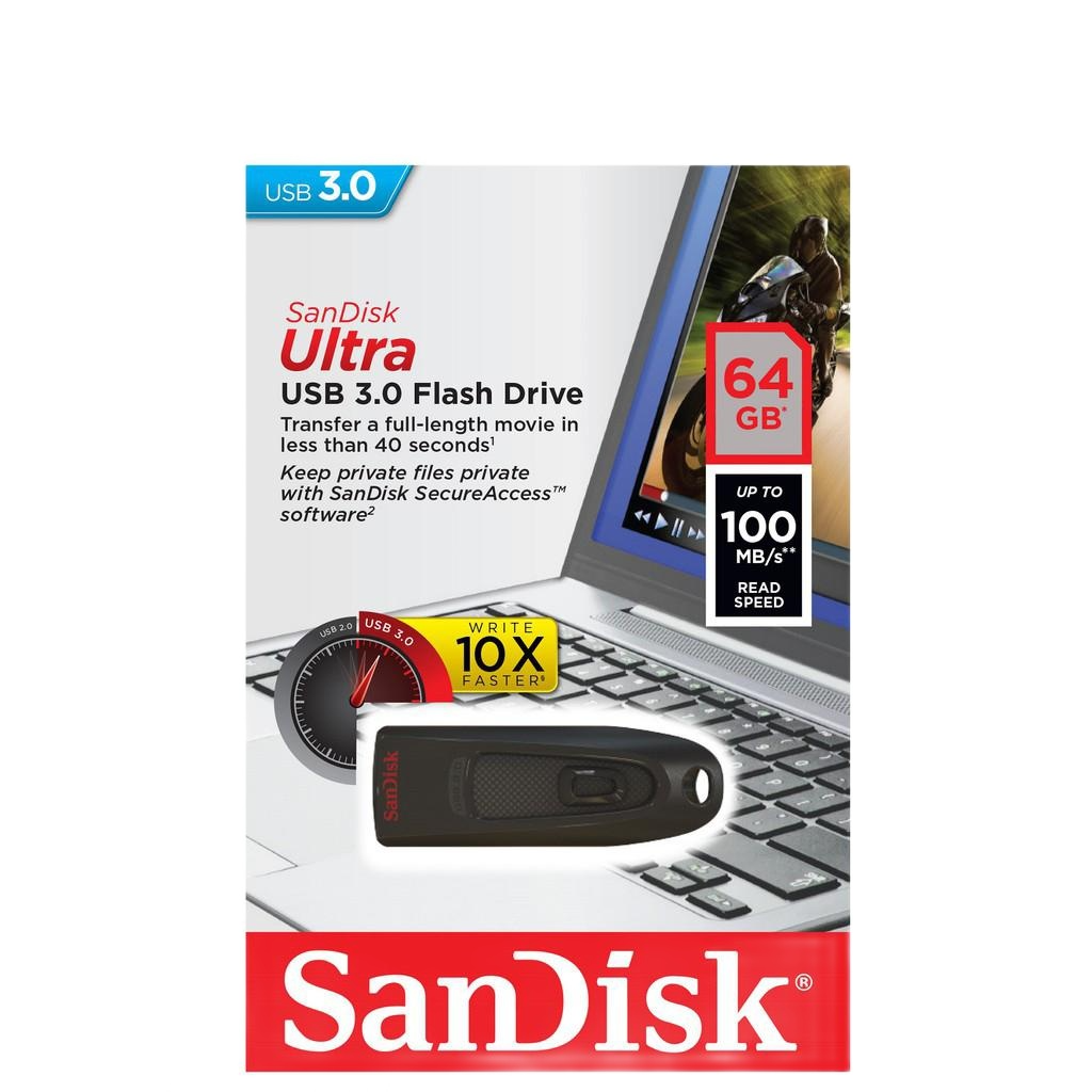 Usb 3.0 sandisk 64gb ultra cz48 - tốc độ 100mb/s - phụ kiện 1986