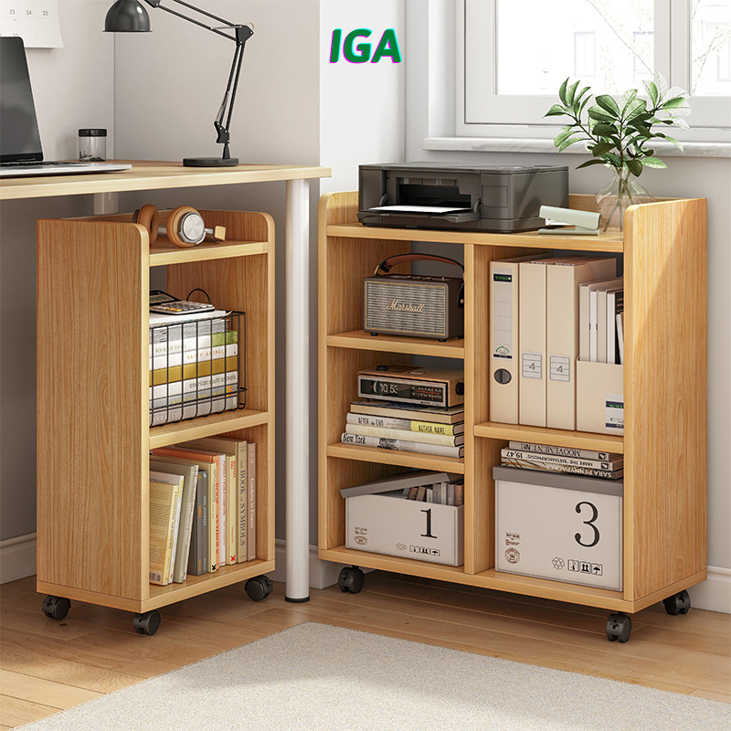 Kệ đa năng kệ sách gỗ thông minh Có Bánh Xe IGA - GP173