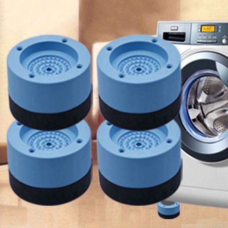 { Sét 4 cái } Bộ 4 miếng đệm cao su chống rung cho máy giặt - chân kệ máy giặt, chân kệ máy lọc nước, chân kệ bàn ghế - Đế chống rung máy giặt, Kệ chống rung máy giặt giảm tiếng ồn hiệu quả, cho máy giặt, bàn ghế