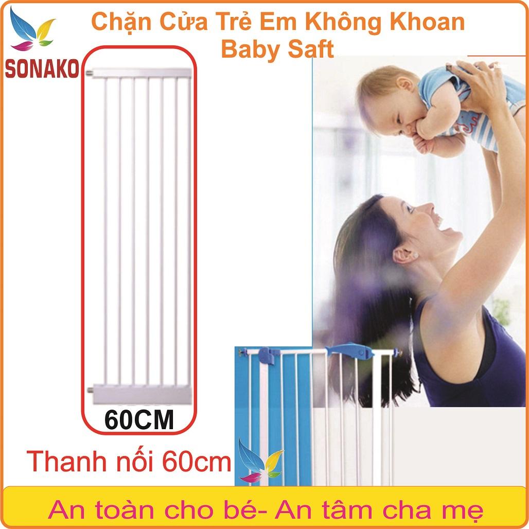 Thanh Nối Dài 60cm- CỬA CHẮN TRẺ EM KHÔNG KHOAN BABY SAFT, chặn cửa, chặn cầu thang an toàn cho bé, tấm chắn cửa - Sonako