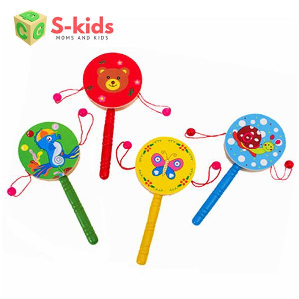 Đồ chơi gỗ S-Kids-  Trống lắc nhỏ đáng yêu, vui nhộn