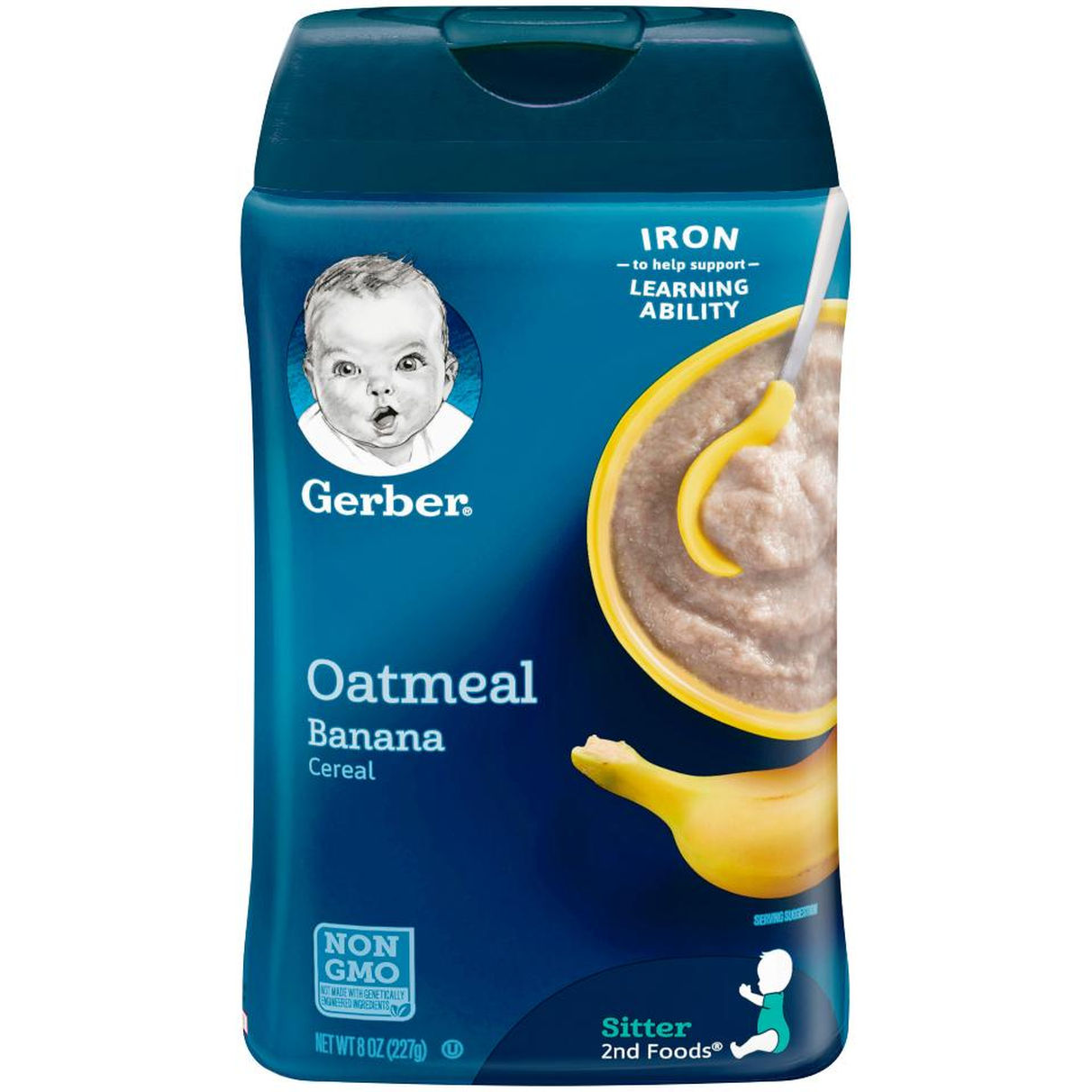 Bột ăn dặm ngũ cốc gerber probiotic oatmeal 227g vị chuối cho bé 6m+