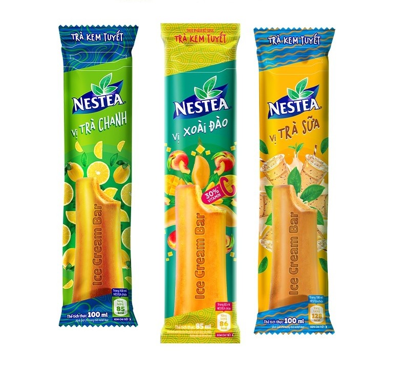 COMBO 1 Hộp kem tuyết NESTEA mix vị gồm ( trà chanh + trà sữa )