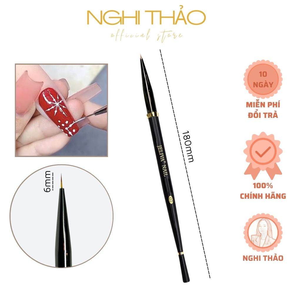 Cọ vẽ nét ngắn nail 6mm Nghi Thảo số 07
