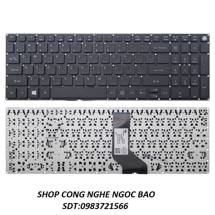 Bàn phím laptop Acer Aspire E5-573, E5-575, E5-576, E5-722, F5-571
