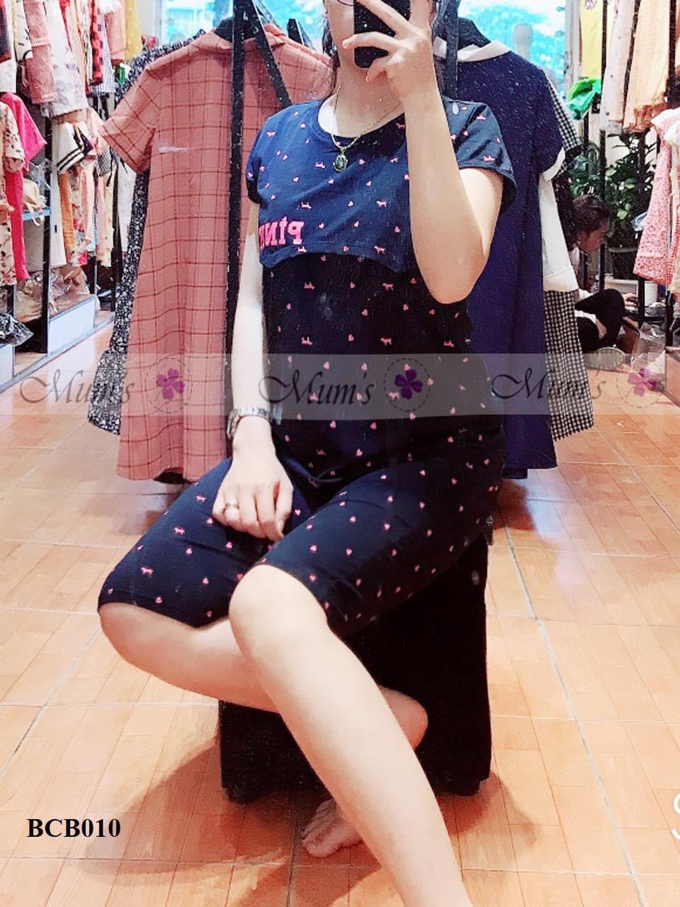 Bộ sau sinh cotton cho con bú