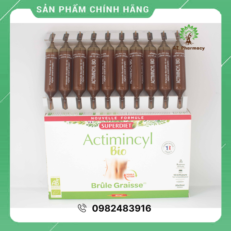 Giảm cân superdiet actimincyl bio pháp, 20 ống