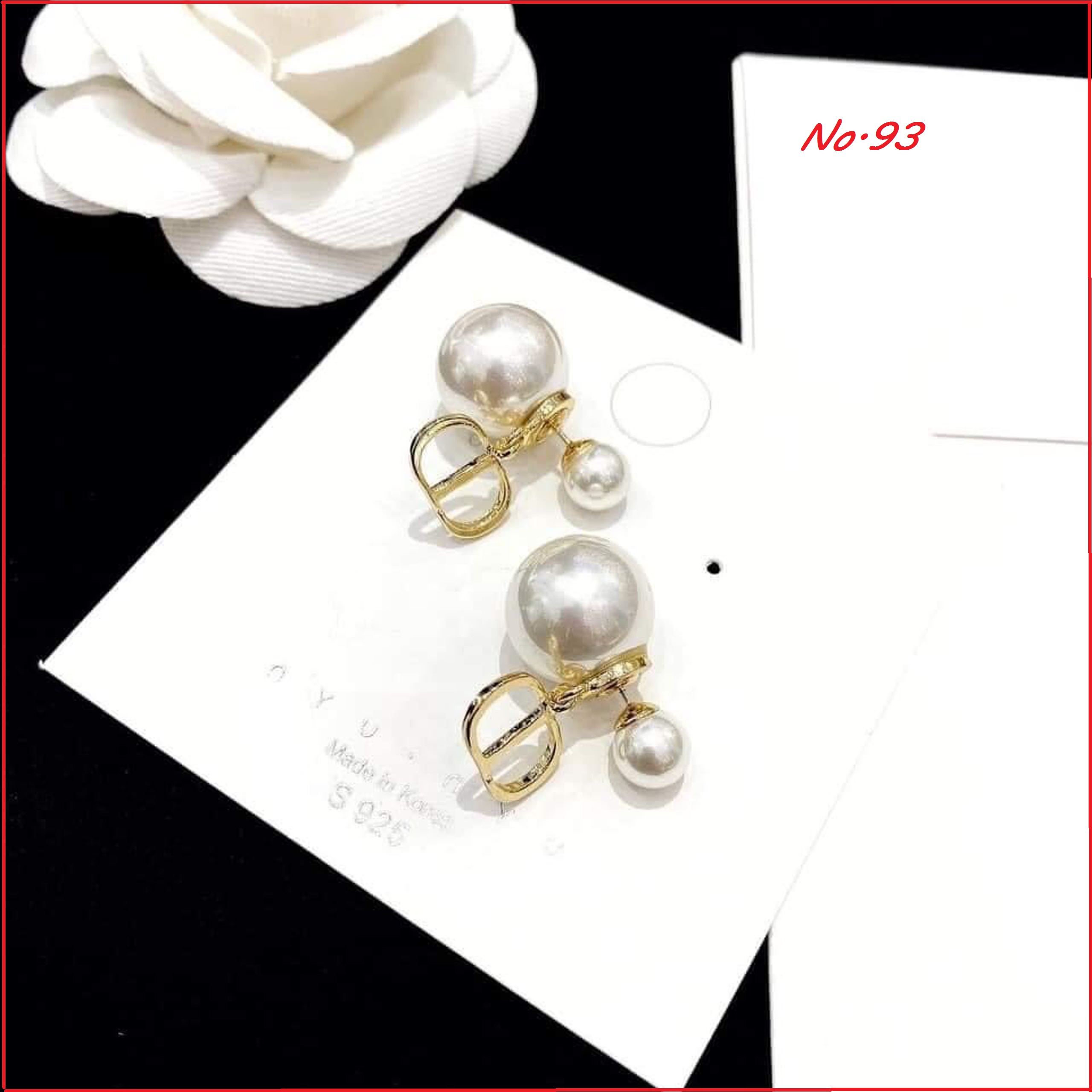 BÔNG TAI NỮ CAO CẤP CD GẮN TRAI TRANG SỨC NO.93 KHUYÊN TAI THƯƠNG HIỆU HOA TAI ĐẸP MÃ HT045